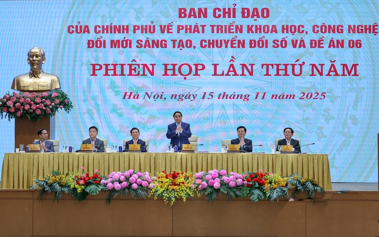 Phiên họp lần thứ 5 của Ban Chỉ đạo của Chính phủ về phát triển khoa học, công nghệ, đổi mới sáng tạo, chuyển đổi số và Đề án 06