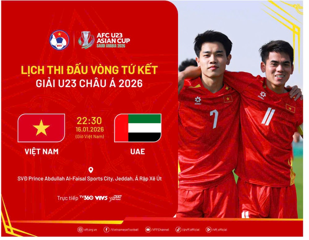 Xem U23 Việt Nam đ&aacute; tứ kết với U23 UAE ở đ&acirc;u, khi n&agrave;o? - ảnh 3